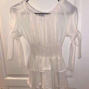 LIONESS White Ruffle Dress